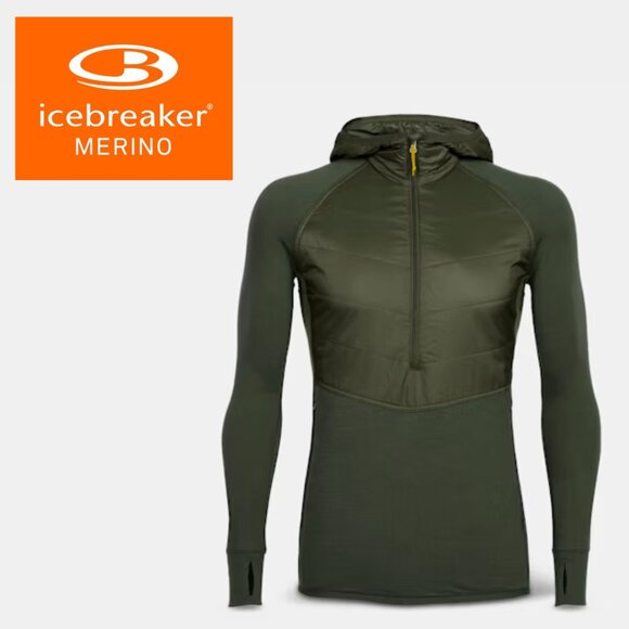Icebreaker Ellipse LS Half-Zip Hoodie - Medium - Picture 1 of 7